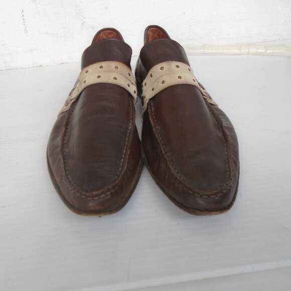 Just Cavalli Men\'s Leather Pointed Toes Slip-On Loafers Size 9 (42) Brown main image 8